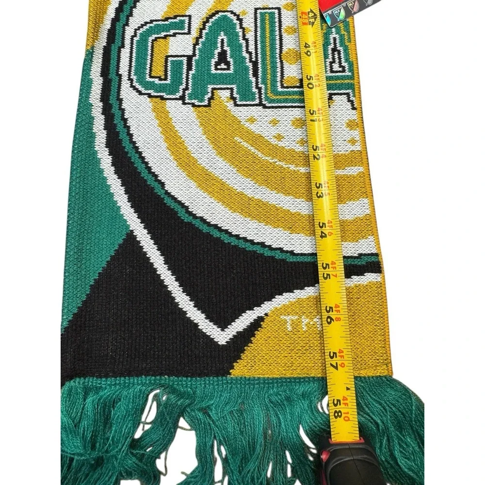 LA Galaxy Retro Logo Soccer Scarf‎ NEW Green Yellow MLS
